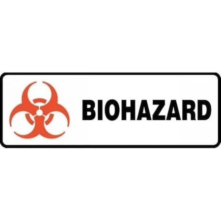 Accuform SAFETY SIGN BIOHAZARD 4 in  X 12 in  MBHZ511VP MBHZ511VP
